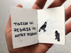 pigeon sur chaise / illustration 1